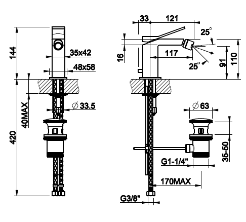 Bidet Mixer